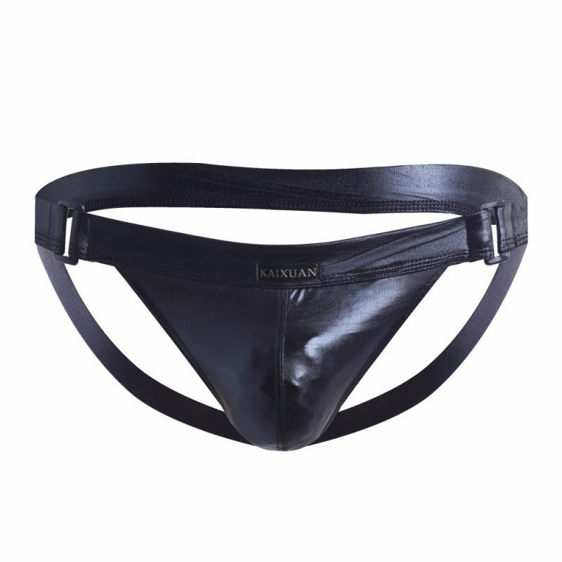 Men's Faux Leather Thong