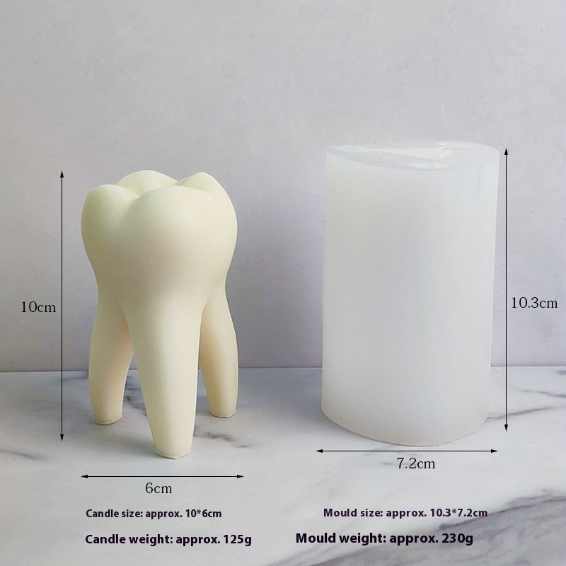 Large Teeth Candle Mould Funny Handmade DIY Abrasive Tools