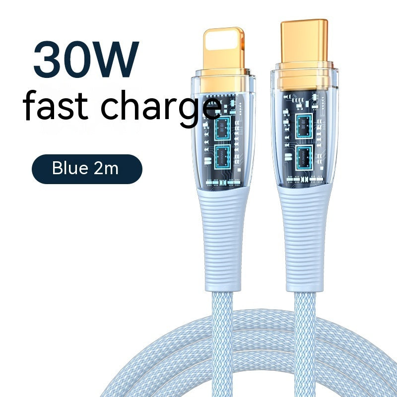 Low Temperature Fast Charging Transparent Data Cable