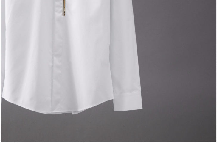 Men Handsome Long Sleeved Slim Shirt