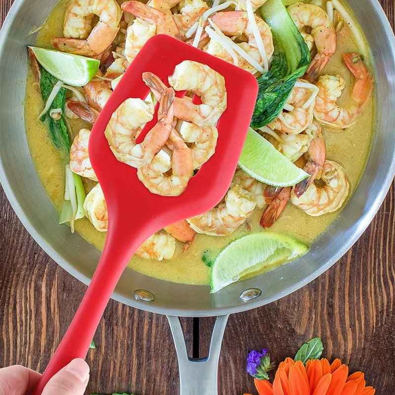 Silicone Kitchenware Non-Stick Cookware Kitchen Utensils Set Spatula Shovel Egg Beaters Silicone Handle Cooking Tool Set