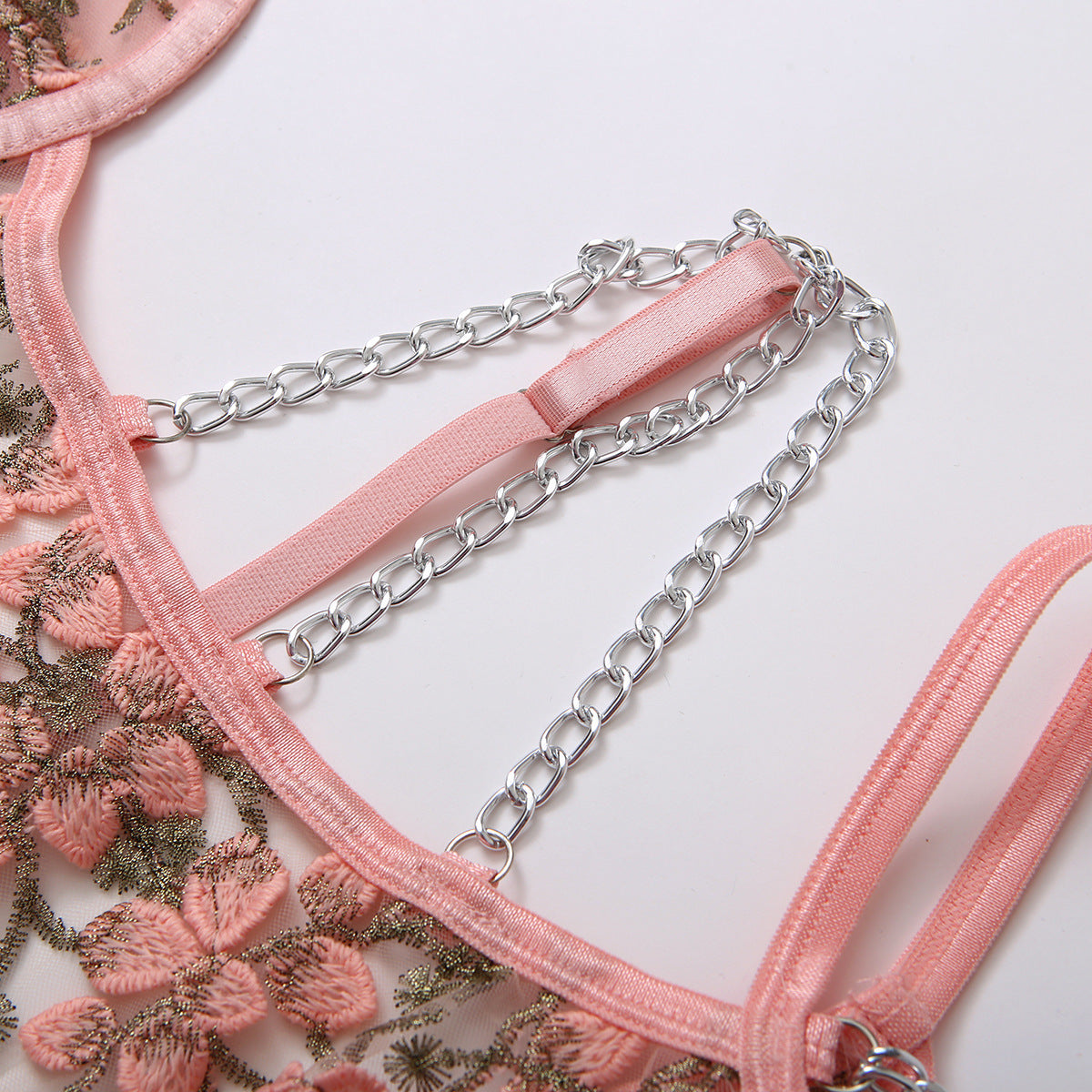 European And American Underwear Lace Embroidery Metal