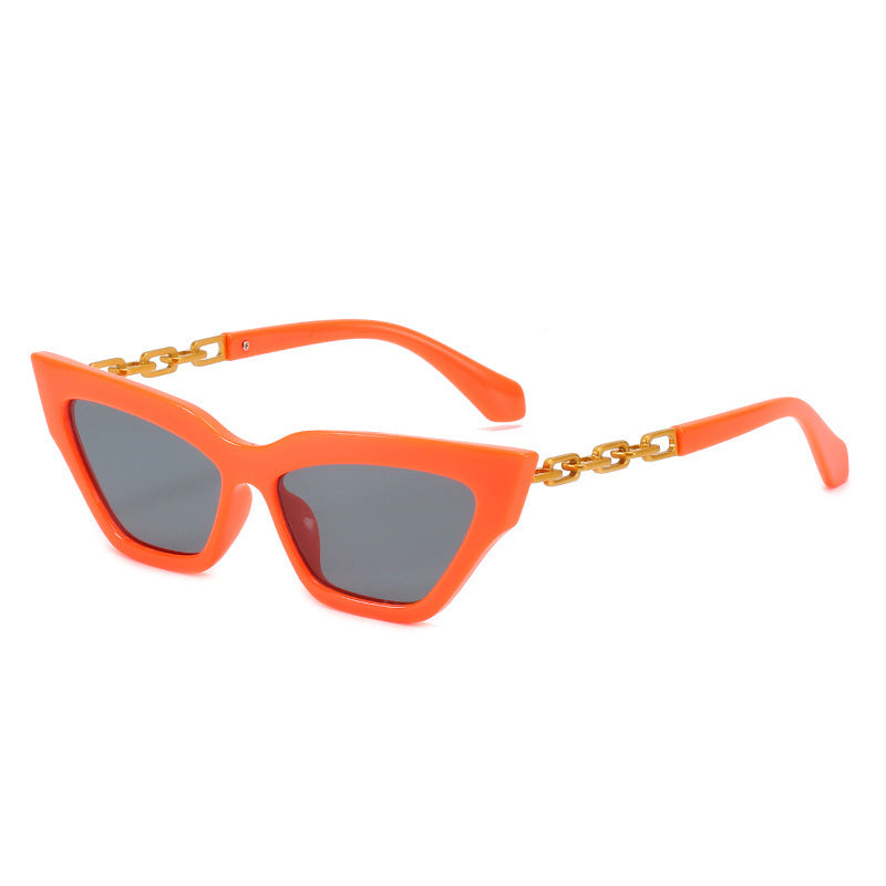 Women's Temperament Fashion Baked Lacquer Chain Sunglasses
