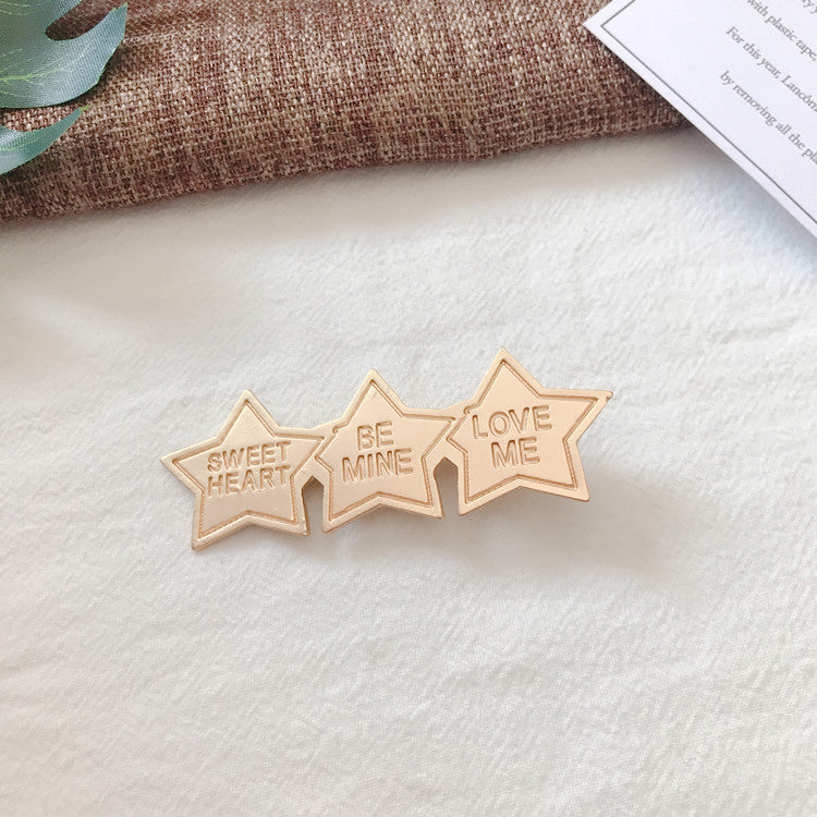 Letter clip hair accessories