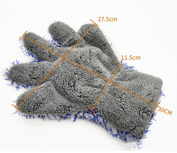 Fiber Plush Car Washing Gloves Multifunctional Cleaning Supplies