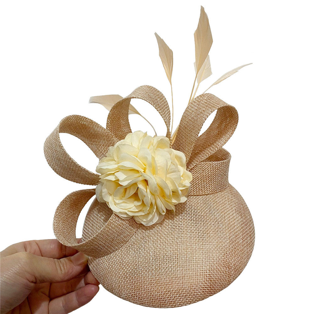 Hair Accessories Feather Flower Hat