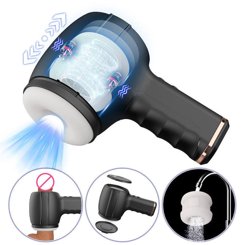 Vibration Telescopic Airplane Bottle For Men