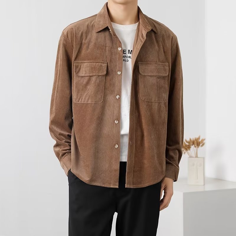 Vintage Corduroy Workwear Shirt Men