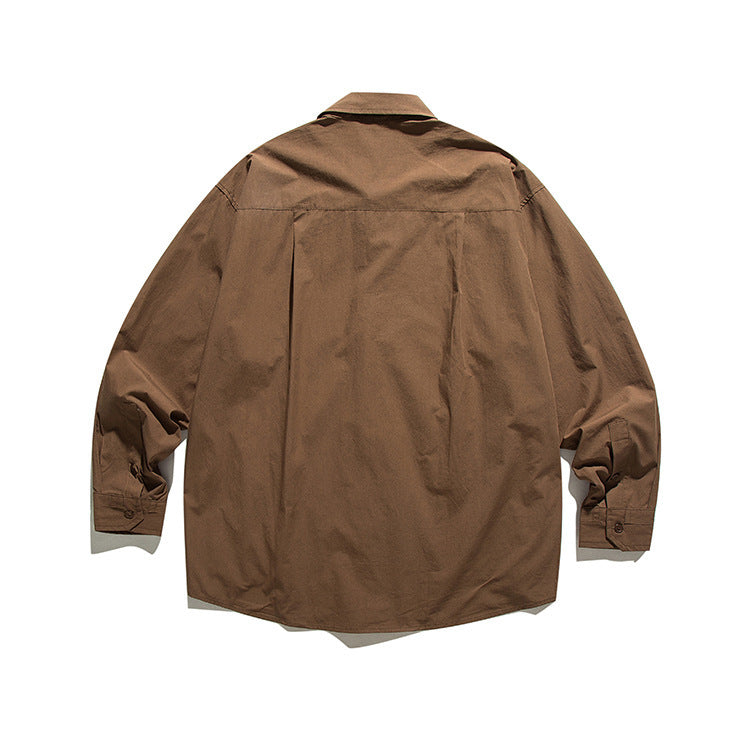 Loose Overalls Long Sleeve Shirt Men