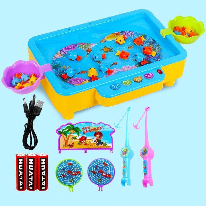 Electric magnetic fishing toy
