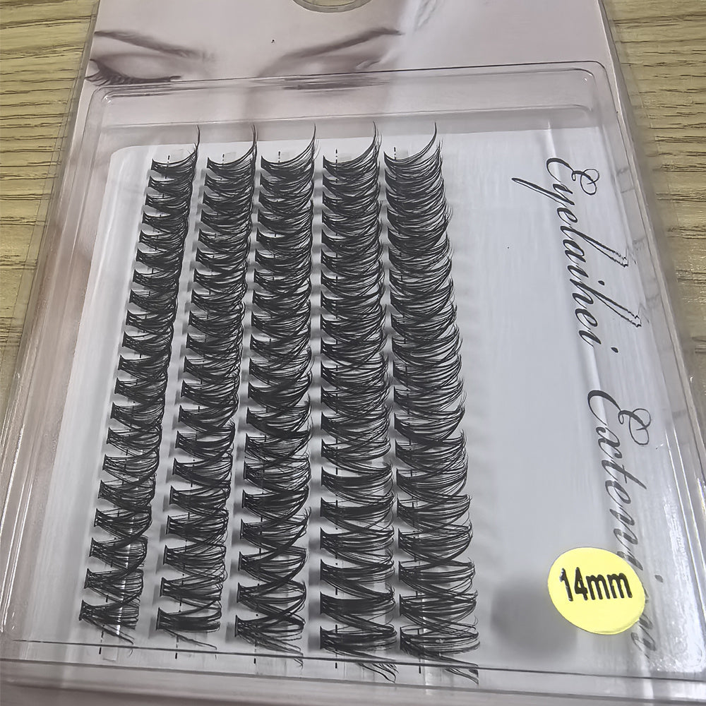 5 Rows Of 40D Clusters Of 10 0 Segmented Lashes