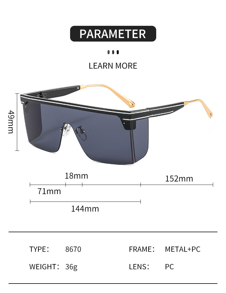 Women's Fashion One Piece Bound Sunglasses