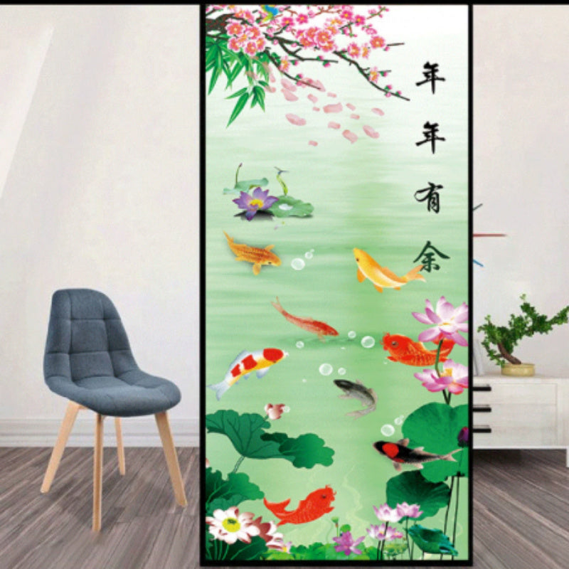 Shower Door Transparent Opaque Static Toilet Window Peep-proof Frosted Sticker