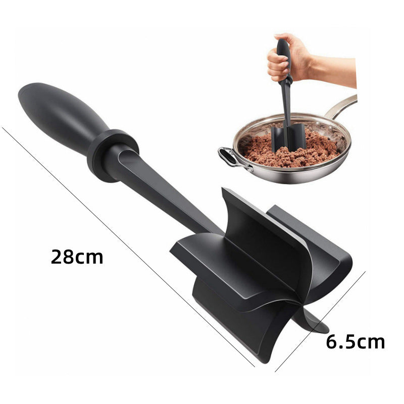 5 Blade Heat Resistant Nylon Meat Chopper Non Scratch Potato Masher Tool Safe For All Cookware Kitchen Utensil For Ground Beef Hamburger Smasher Cooking Tools