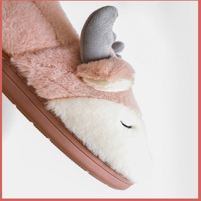 Cute Plush Home Cotton Shoes For Men