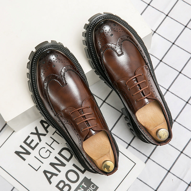 Fashion Business Brogue Leather Shoes Men