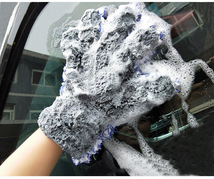 Fiber Plush Car Washing Gloves Multifunctional Cleaning Supplies