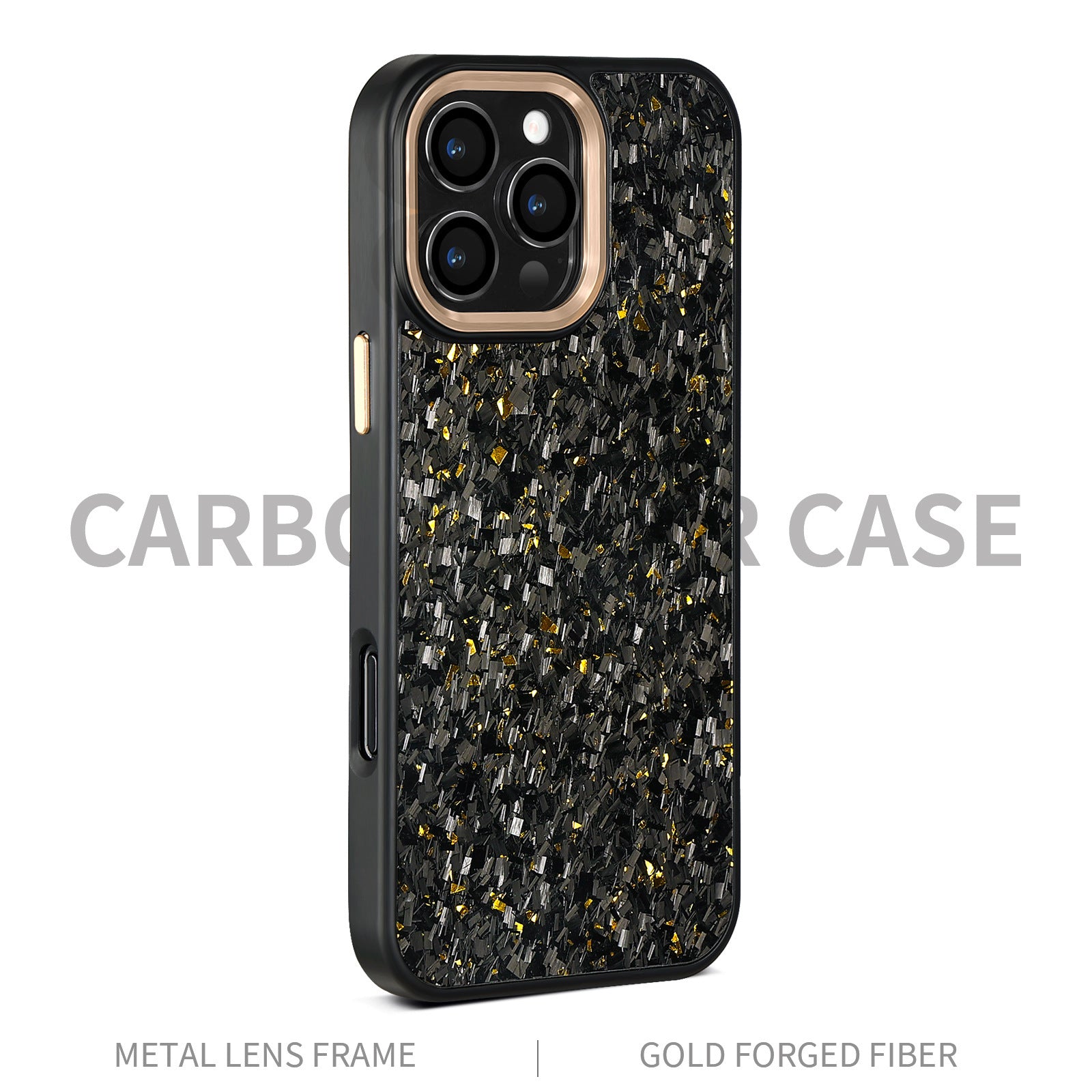 New Metal Frame Carbon Fiber Phone Shell Applicable 16promax