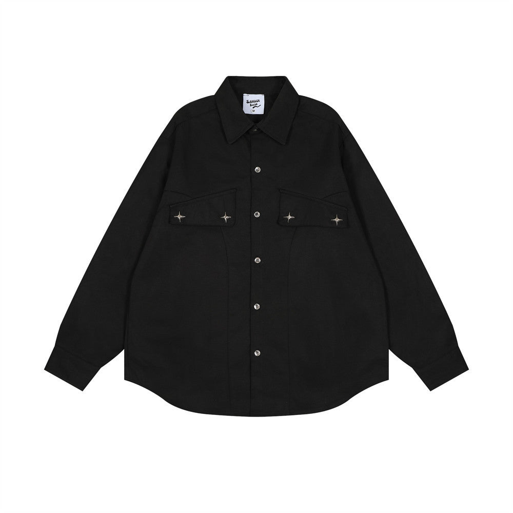 Loose Casual Long Sleeves Shirt Men