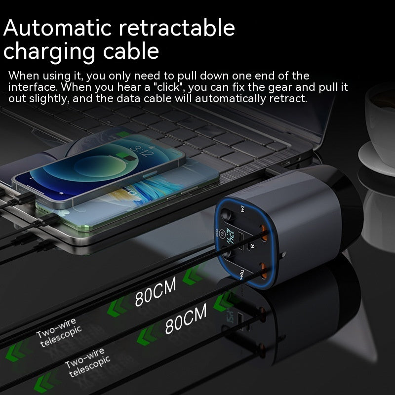 Cup Car Charger Comes With Two Flexible Wire