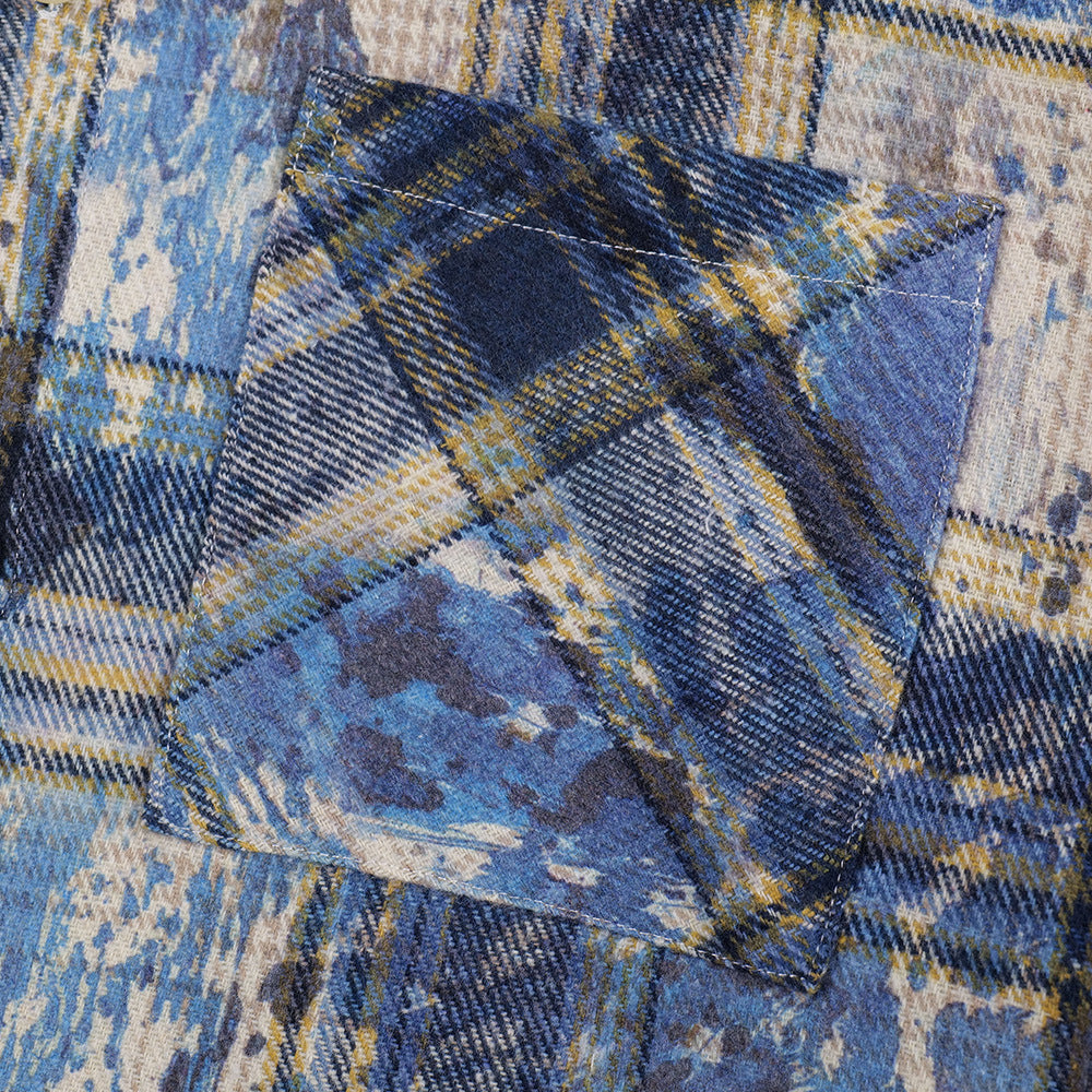 Dirty Plaid Fashion Personality Shirt Men