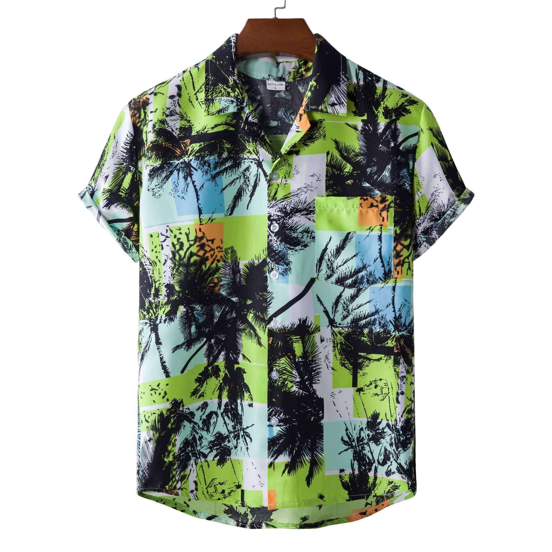 Printed Short-sleeved Shirt For Men