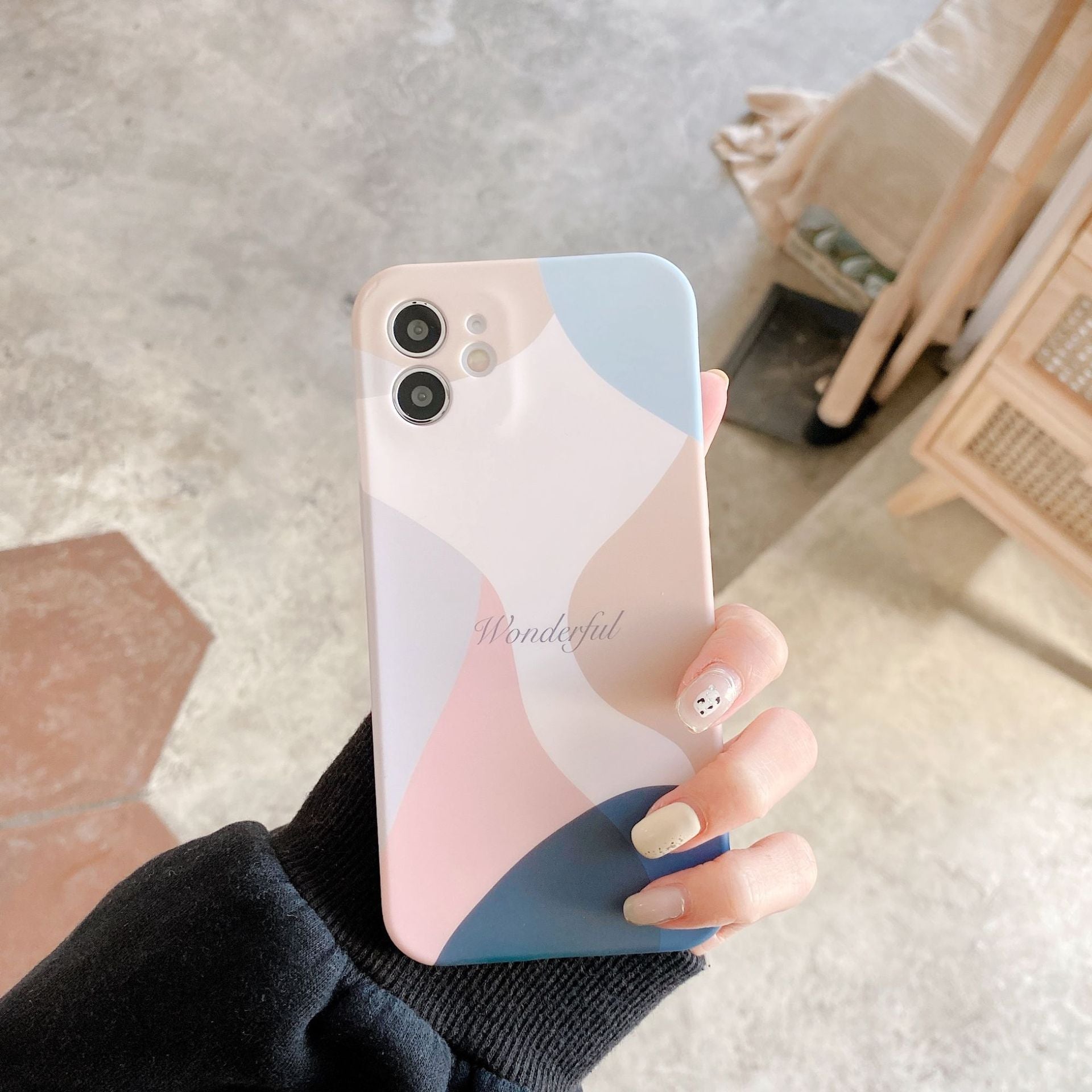 Suitable For IP 12 Mobile Phone Case Morandi Color Matching Matte Tpu