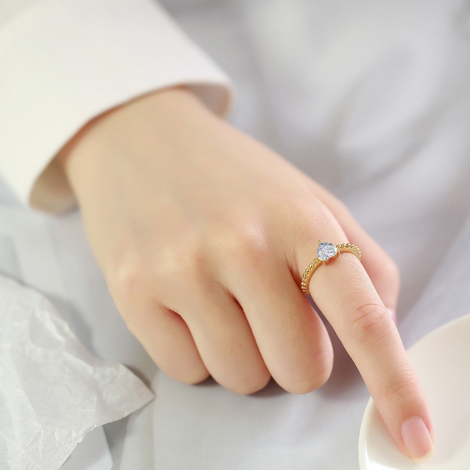 Ring Black Gold Women Fashion Personality Jewelry