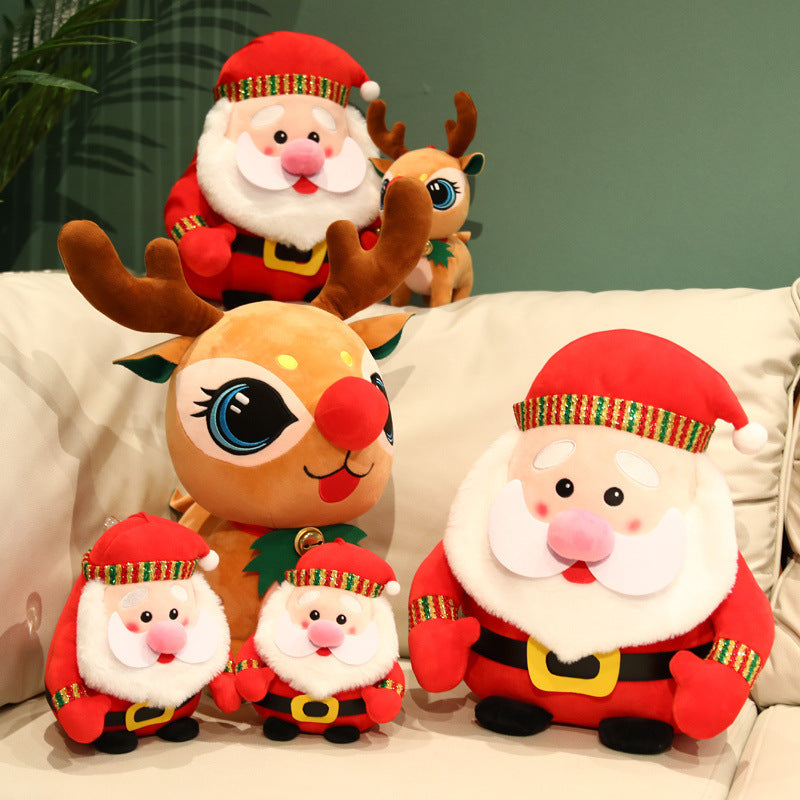 Cartoon Christmas Elk Plush Toys Give Girls Dolls