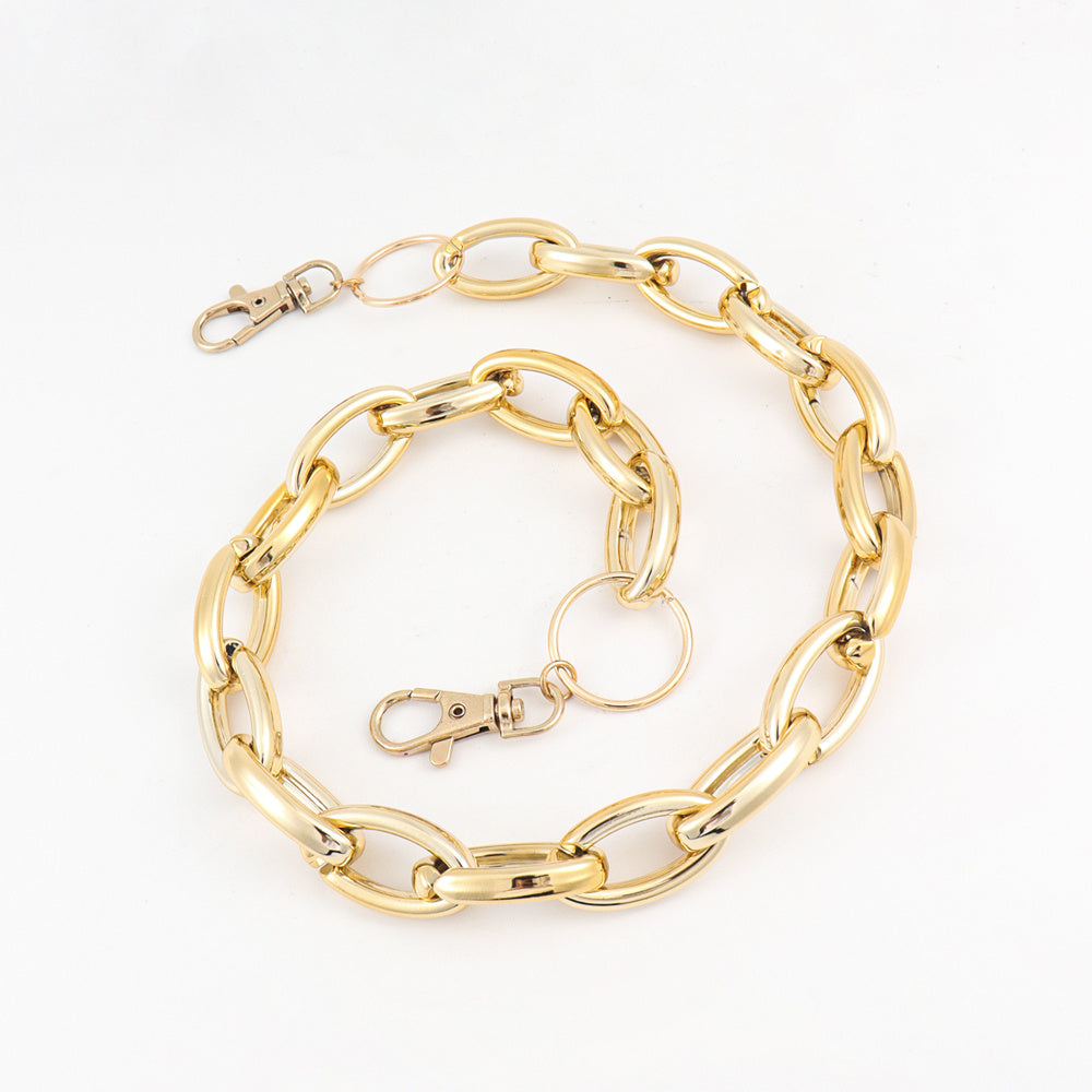 Simple Gold Hollow Pants Chain Ring Buckle Punk Style Thick Pants Chain Hip Hop Men And Women Jeans Cargo Pants Accessories