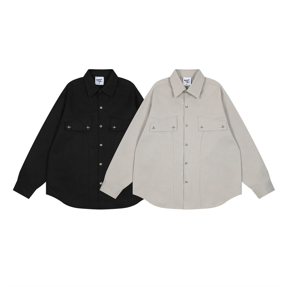 Loose Casual Long Sleeves Shirt Men