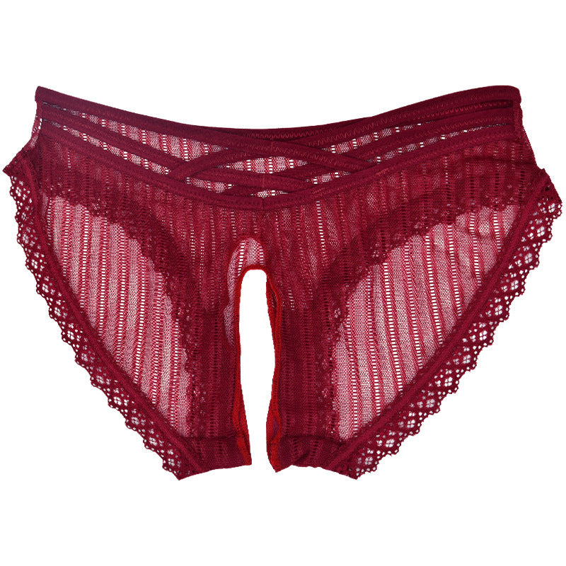 Lace Low Waist Light Perspective Men's And Women's Shorts