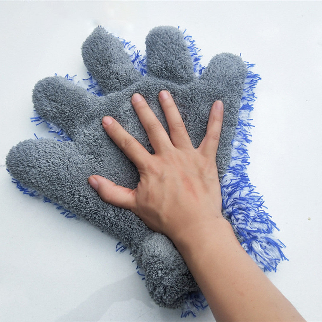 Fiber Plush Car Washing Gloves Multifunctional Cleaning Supplies