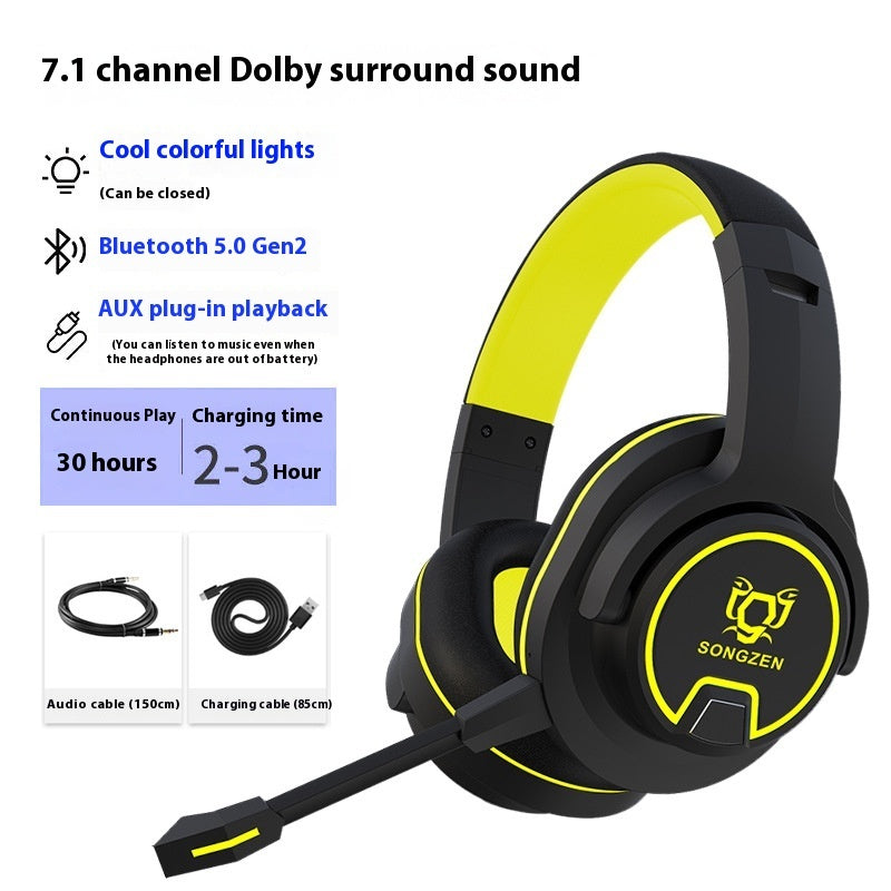 Headset Wireless With Microphone E-sports Games Noise Reduction Headset