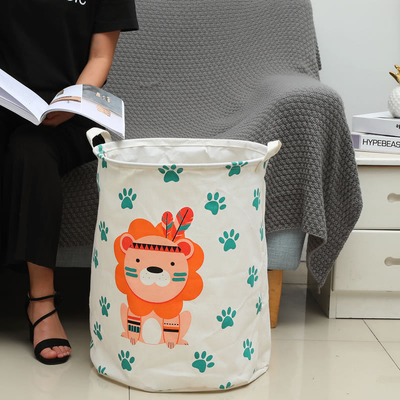 Large cartoon foldable Laundry Storage Basket Clothes Storage Bag Dirty Clothes Basket Kid Toy Organizer Sundries Storage Barrel