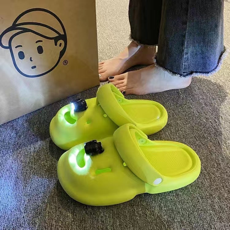 Internet Popular Summer Luminous Hole Shoes For Women