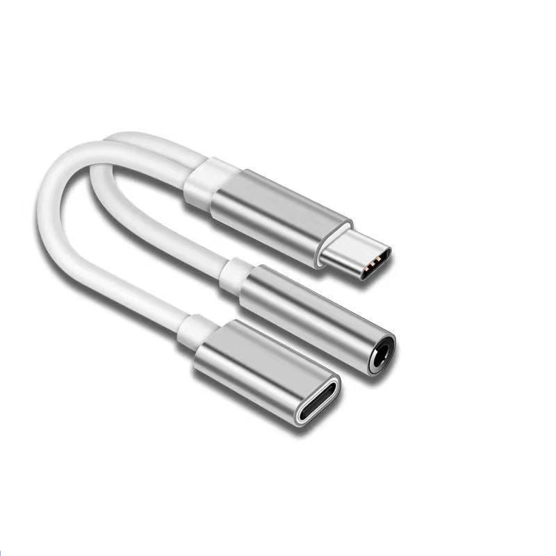 Charging Adapter Round Hole Earphone Audio Cable Combo