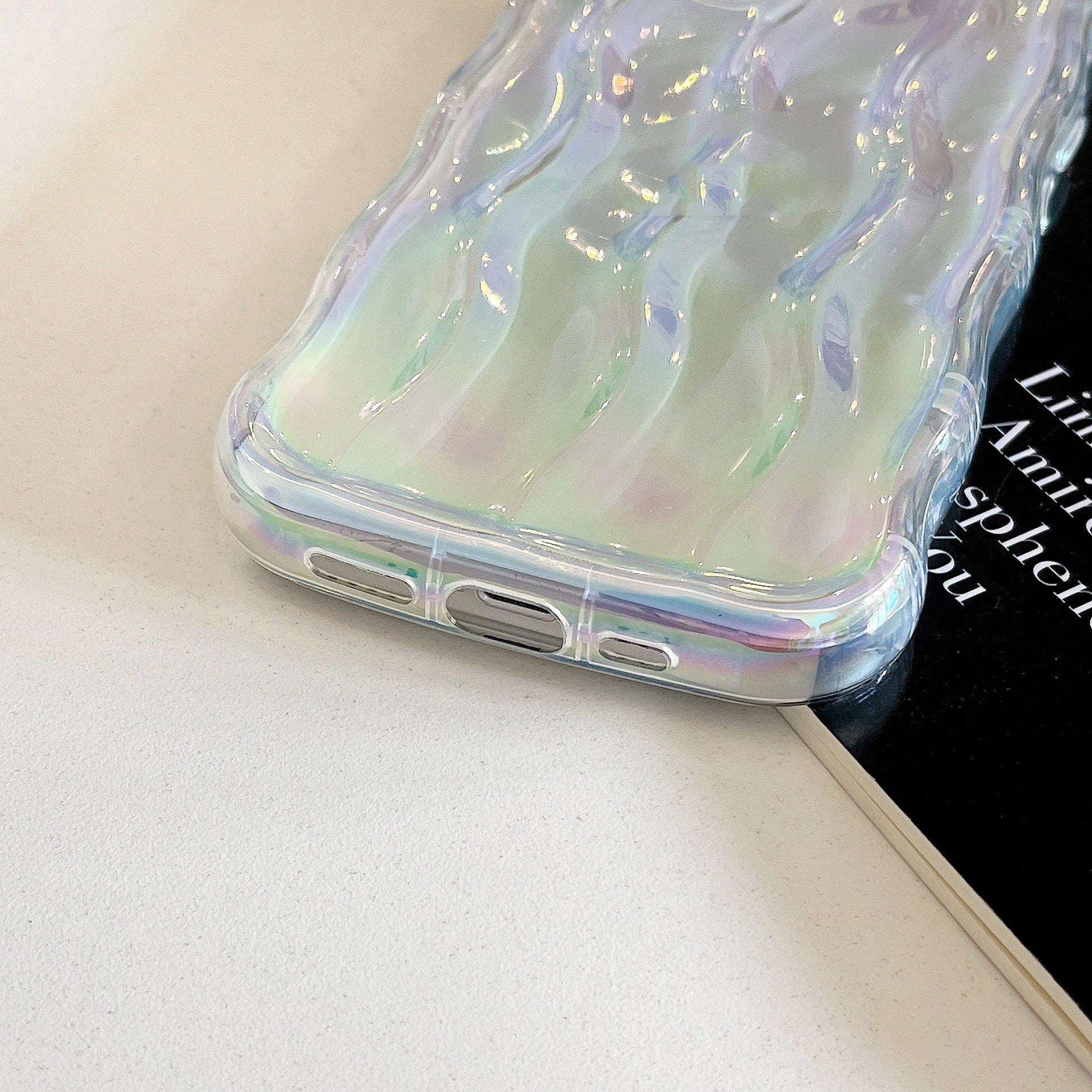 Laser Color Plated Wave Pattern Phone Case