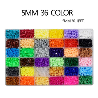 24 /48Colors 5mm hama Beads/ Iron Beads diy Puzzles Beads ironing beads perler Fuse beads diy toy boy girl gift 4，6 ，8years old