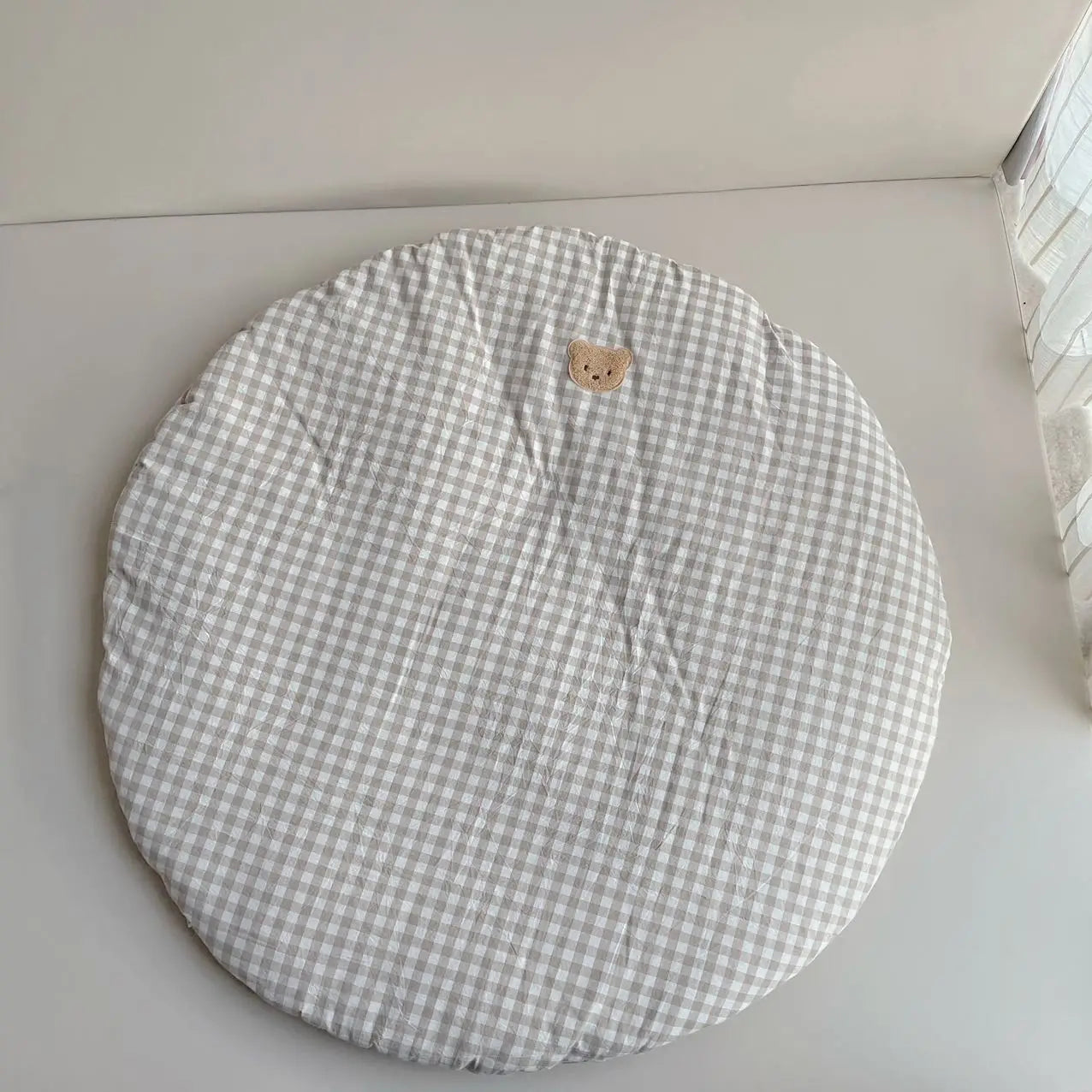 Large Bear Soft Toy Newborn Baby Round Carpet Floor Rugs Thick Cotton Crawling Mat for Kids Room Play Pad