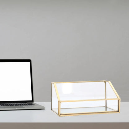 Desk Shelf Box Storage Display Stand Acrylic Plastic Clear Desktop Business Card Holder Organizers Case for Home Office