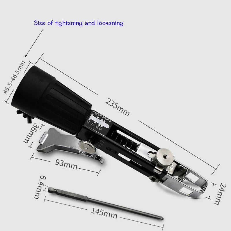 Auto Chain Screw Nail Gun Adapter for Electric Drill Woodworking Tool Cordless Power Drill