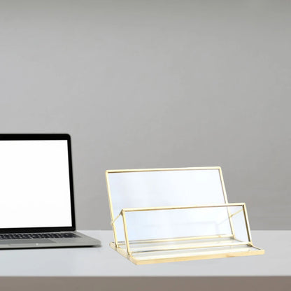 Desk Shelf Box Storage Display Stand Acrylic Plastic Clear Desktop Business Card Holder Organizers Case for Home Office
