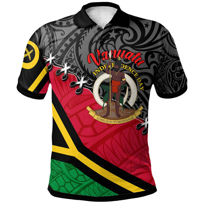 Hawaiian Tonga Graphic Polo Shirt Men