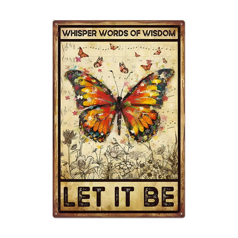 Retro Flower Outdoor Garden Balcony Wall Decoration Small Hanging Painting