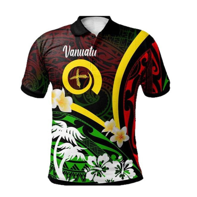 Hawaiian Tonga Graphic Polo Shirt Men