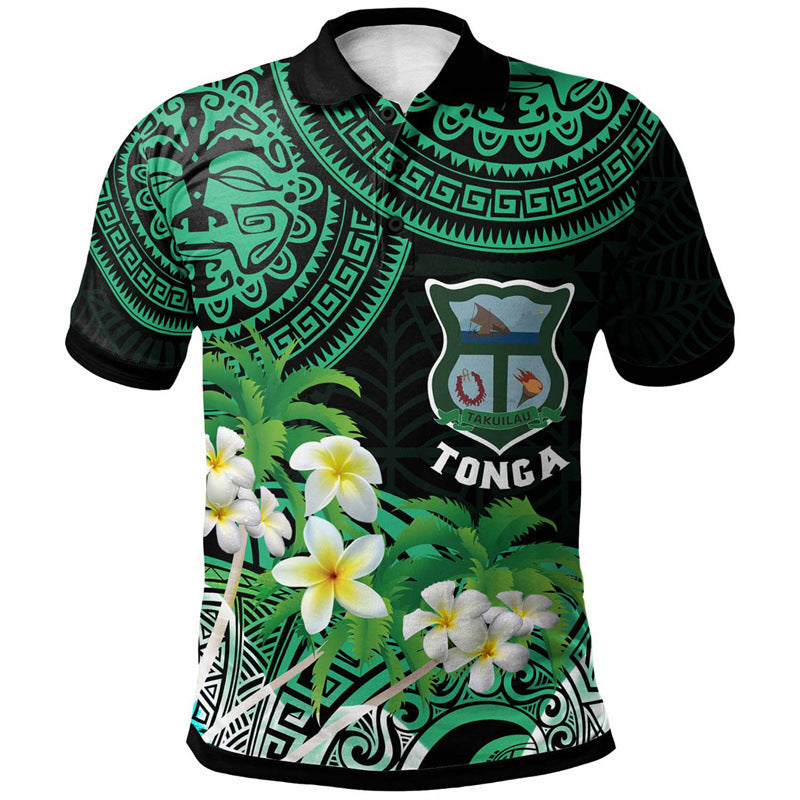 Hawaiian Tonga Graphic Polo Shirt Men
