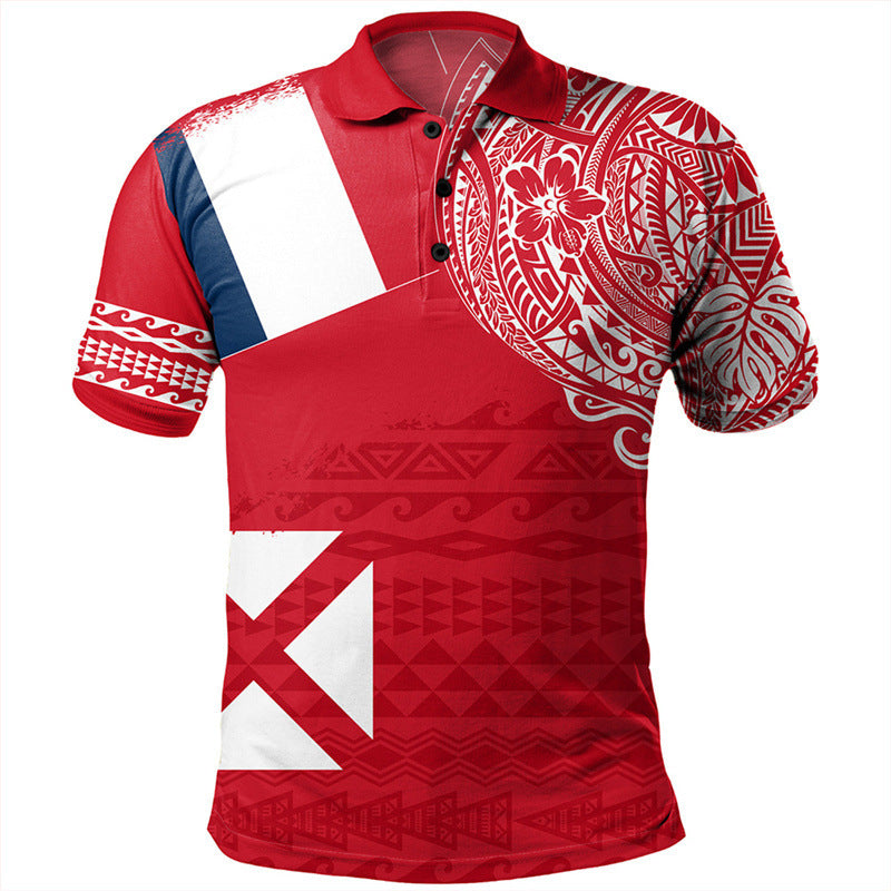 Hawaiian Tonga Graphic Polo Shirt Men