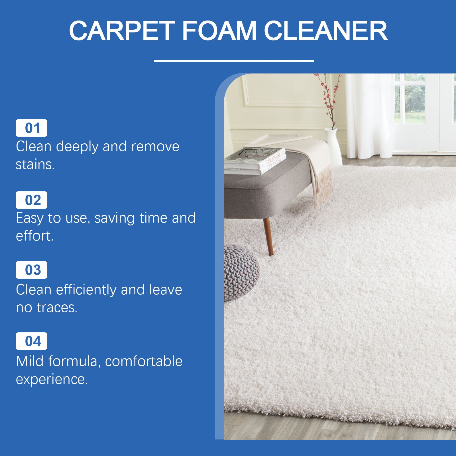 Cleaning Carpet Fabric Supplies Foamed Cleaner