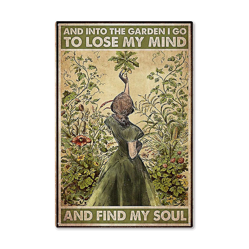 Retro Flower Outdoor Garden Balcony Wall Decoration Small Hanging Painting